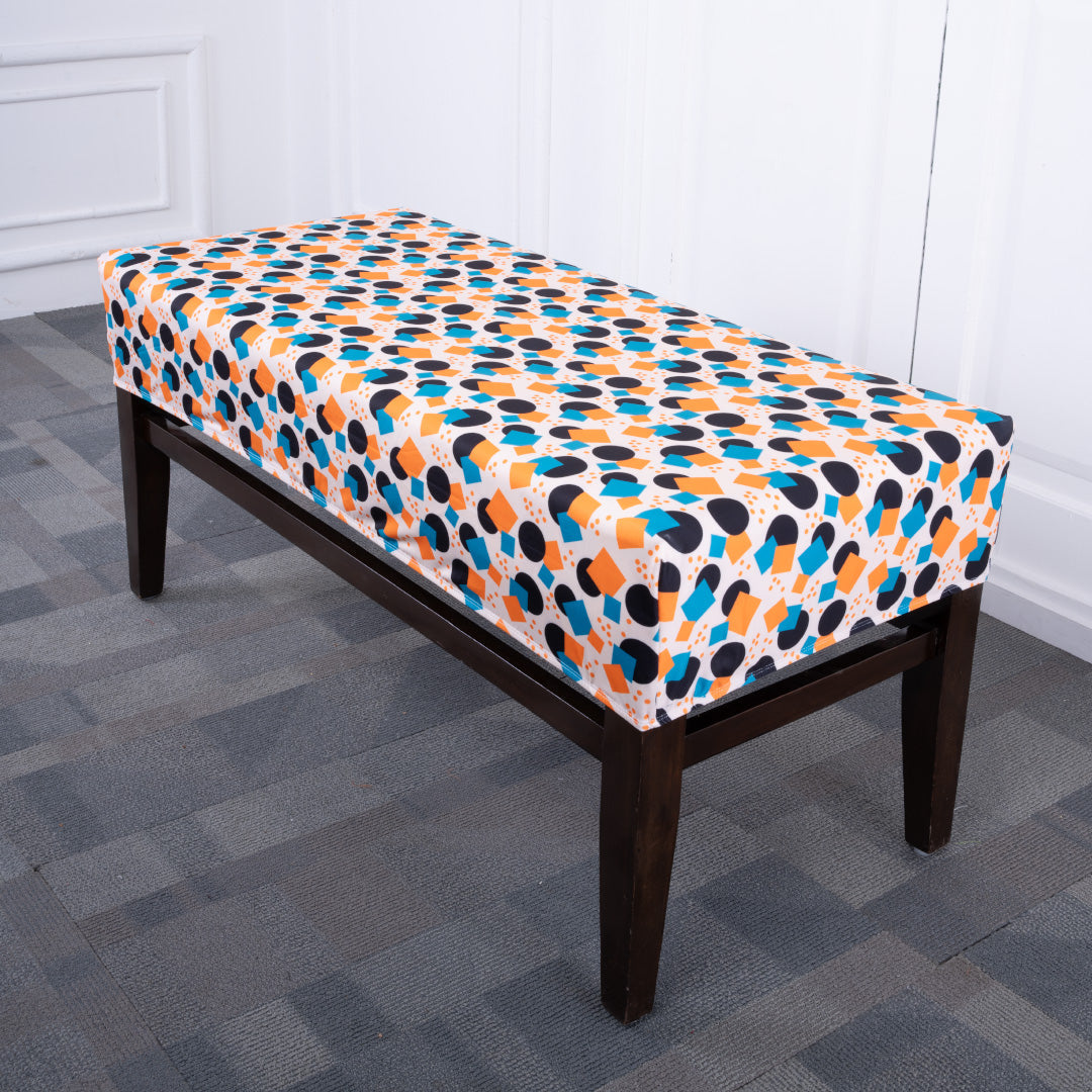 Abstract Geometry Elastic Bench Cover