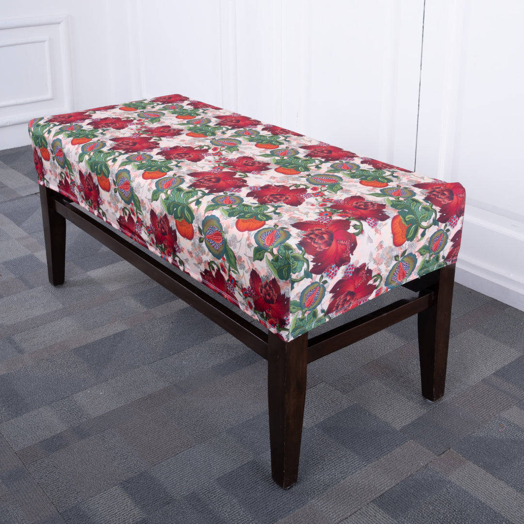 Russet Rose Magic Elastic Bench Cover