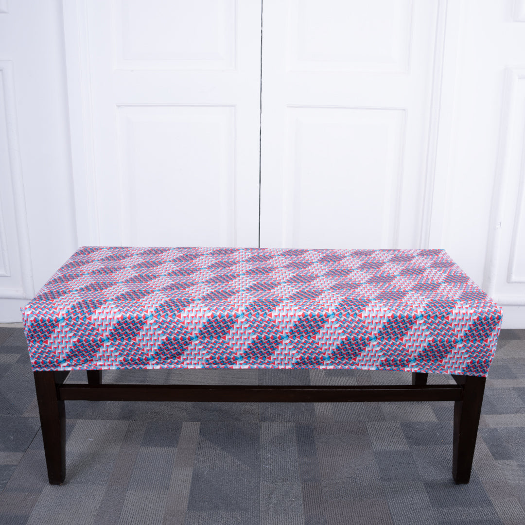 Metaverse Abstract Elastic Bench Cover