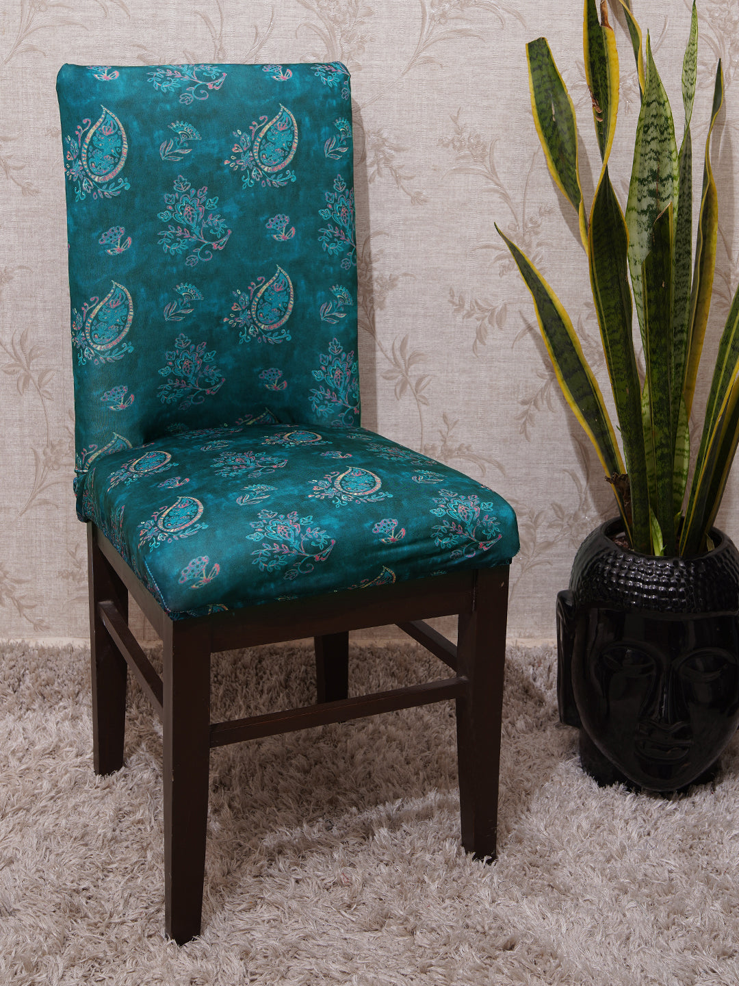 Watercolour Paisley Elastic Chair Cover