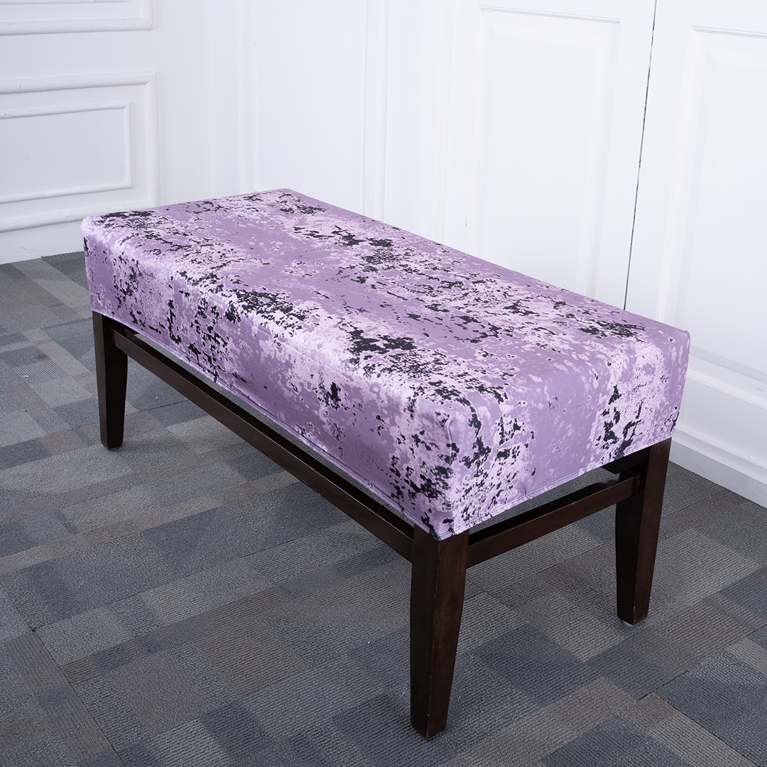 Wine Tie Dye Elastic Bench Cover