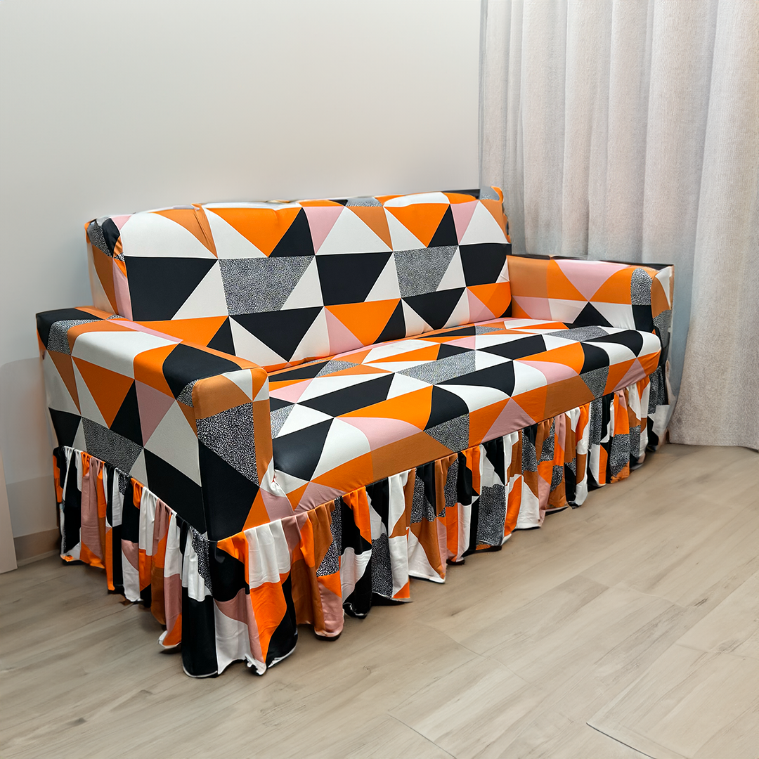 Prism Orange Elastic Printed frills covers