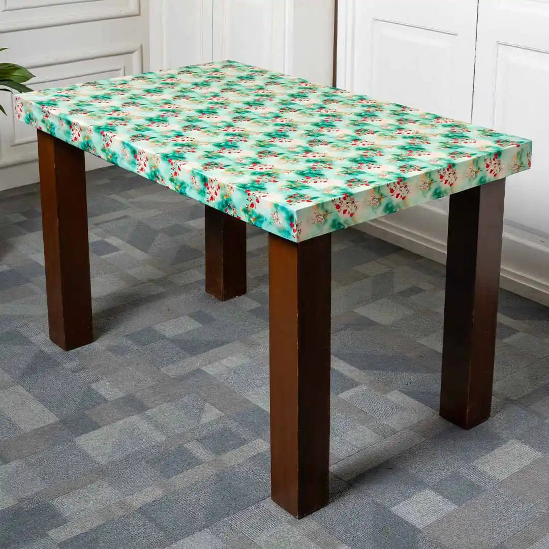 Green Tulip Elastic Table Cover Set